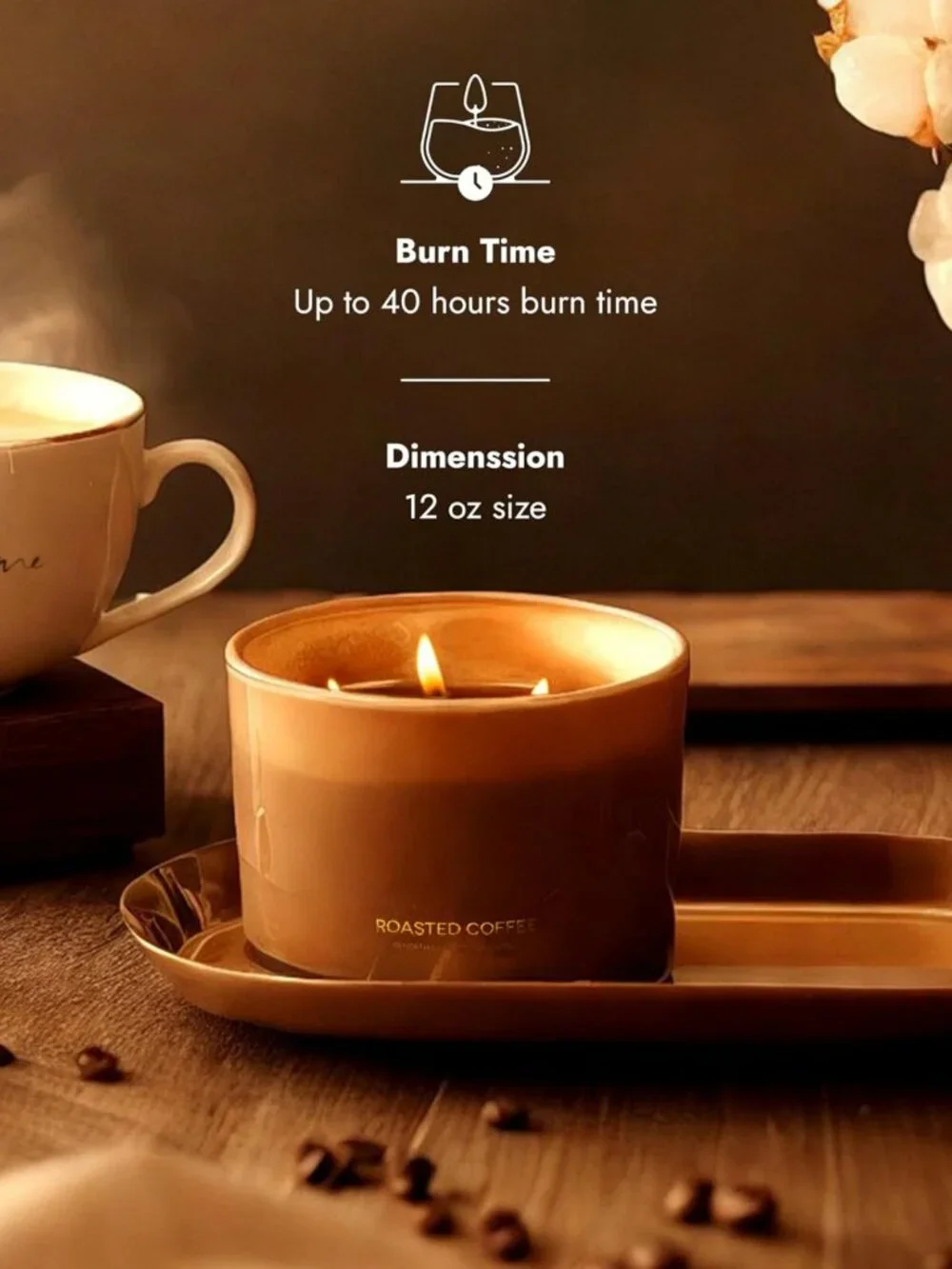 Luxury Soy Candle | Large 3 Wick Jar | 40+ Hours Burn Time | Natural Wax Gift